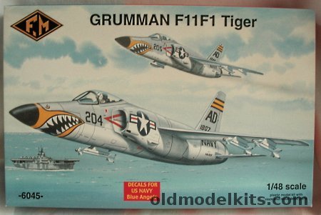 FM 1/48 Grumman F11F-1 Tiger (F11F1) - With True Details MB Seats - VA-156 or Blue Angels, 6045 plastic model kit
